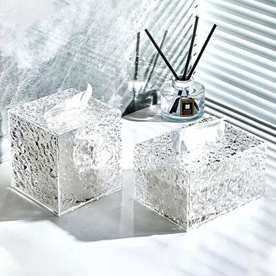 Obdélníková akrylová krabička na papírové kapesníky Domácí dekorace Umělecká krabička na papírové ubrousky