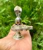 999 Reinsilber Shivling Shiva Lingam, Naag Schlange, Shiv Puja Jaldhari Yoni 35 g, 8 cm Länge, Shivratri Puja, Tägliche Hausrituale