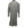 Louis Vuitton Apparel Long Sleeve V-Neck Flare Knit Dress Knit Dress
