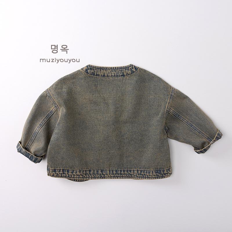 Kids Fashion Denim Jacket For Boys And Girls Casual Children Outerwear