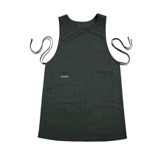Anti-dirty Long Vest Waterproof Kitchen Apron with Pockets Women's Painting Cooking Working Pinafore Nail Salon Beauty Apron
