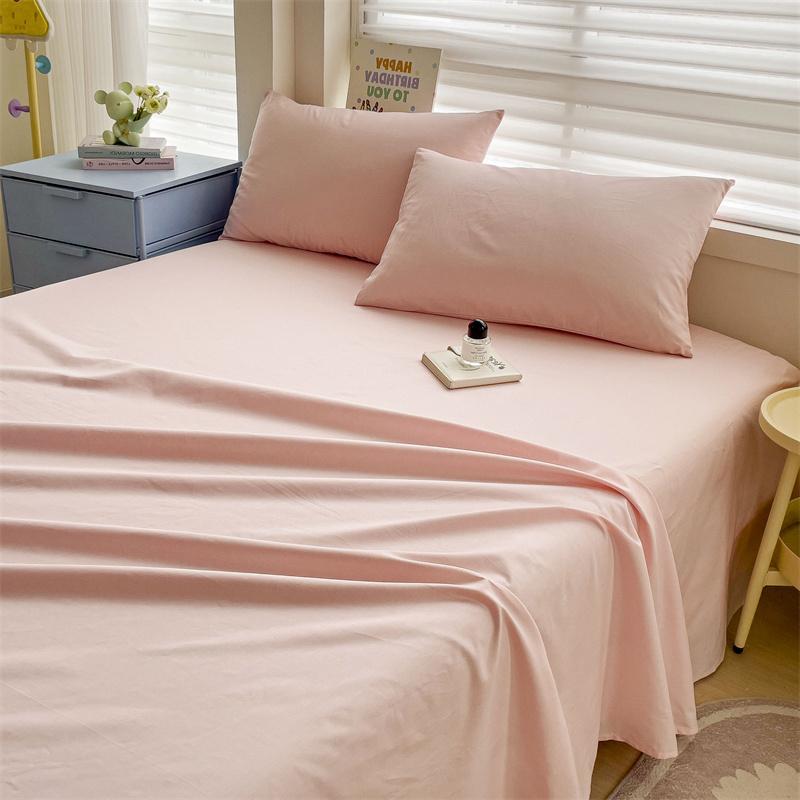 New Thick Minimalist Striped Brushed Bed Sheet for Single Double Student Dormitory