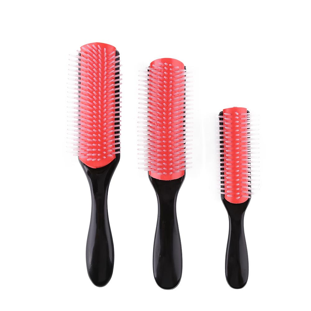 ABS Straight Curly Hair Styling Combs 9 Row Home Hair Detangling Scalp Massage Comb Salon Hairdressing Supplies