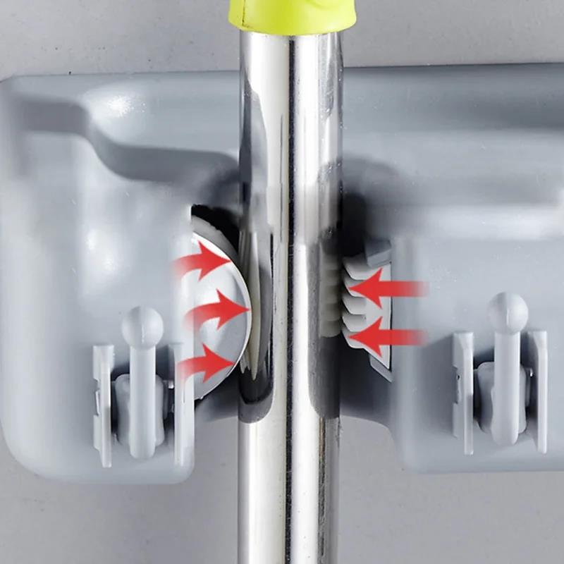 

Fashion Magic Plastic Mop Holder 3 Styles Wall Mounted Broom Tool Kitchen Storage Multi-Functional