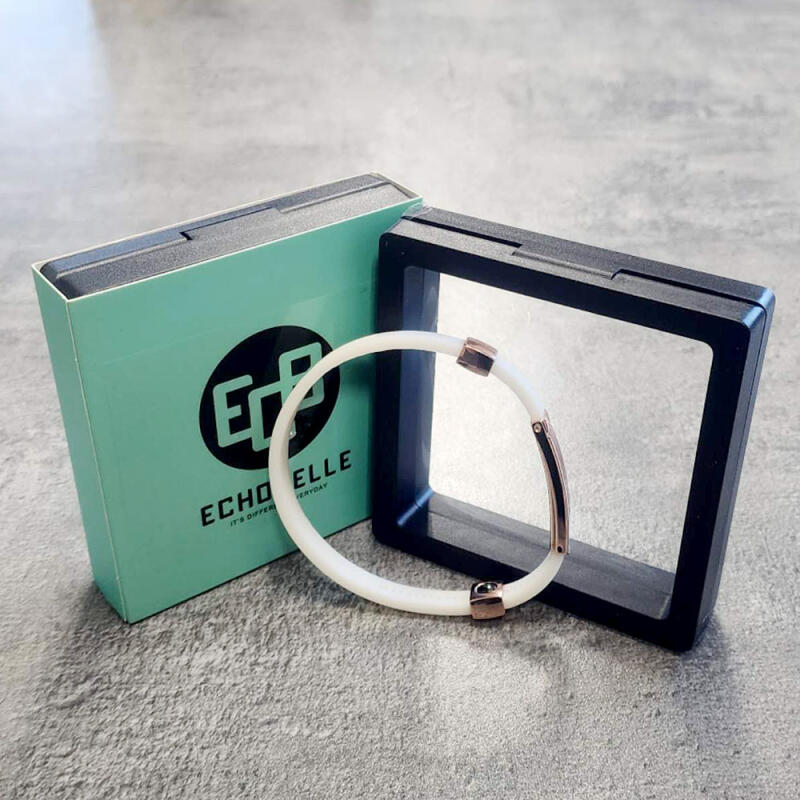 Антистатический магнитный браслет с отрицательными ионами, в комплекте с футляром Anti-static magnetic bracelet rose gold black