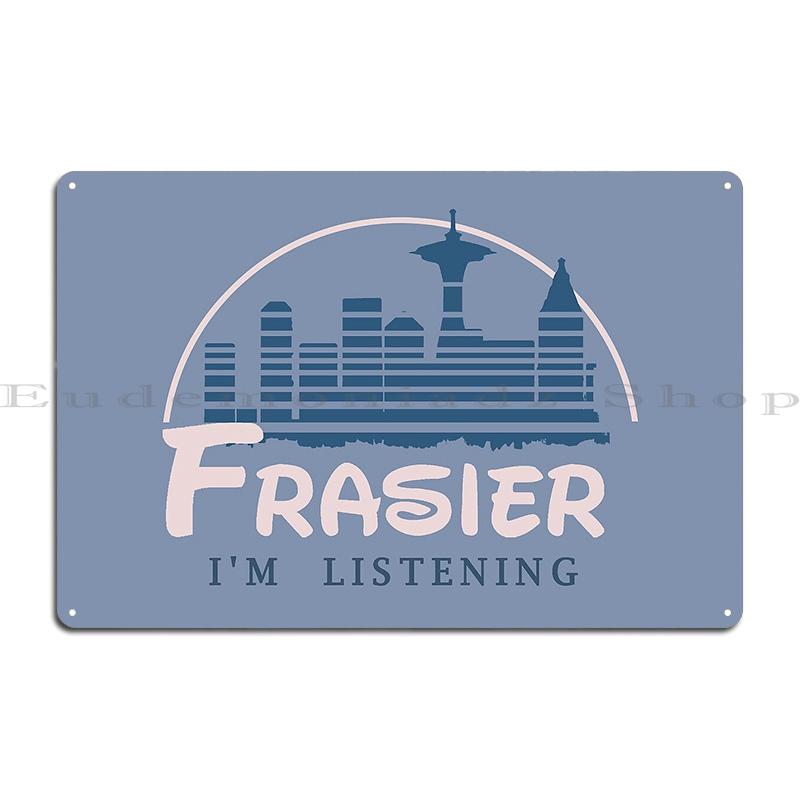 Cafe Nervosa skylt Frasier Seattle Frasier TV-serie Affisch Metall Design Pub Anpassad Tryckning Grotta Kök Plåtskylt Affisch