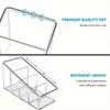 4 Compartments Romote Box Clear Make Up Orangizer Non Slip Storage Case