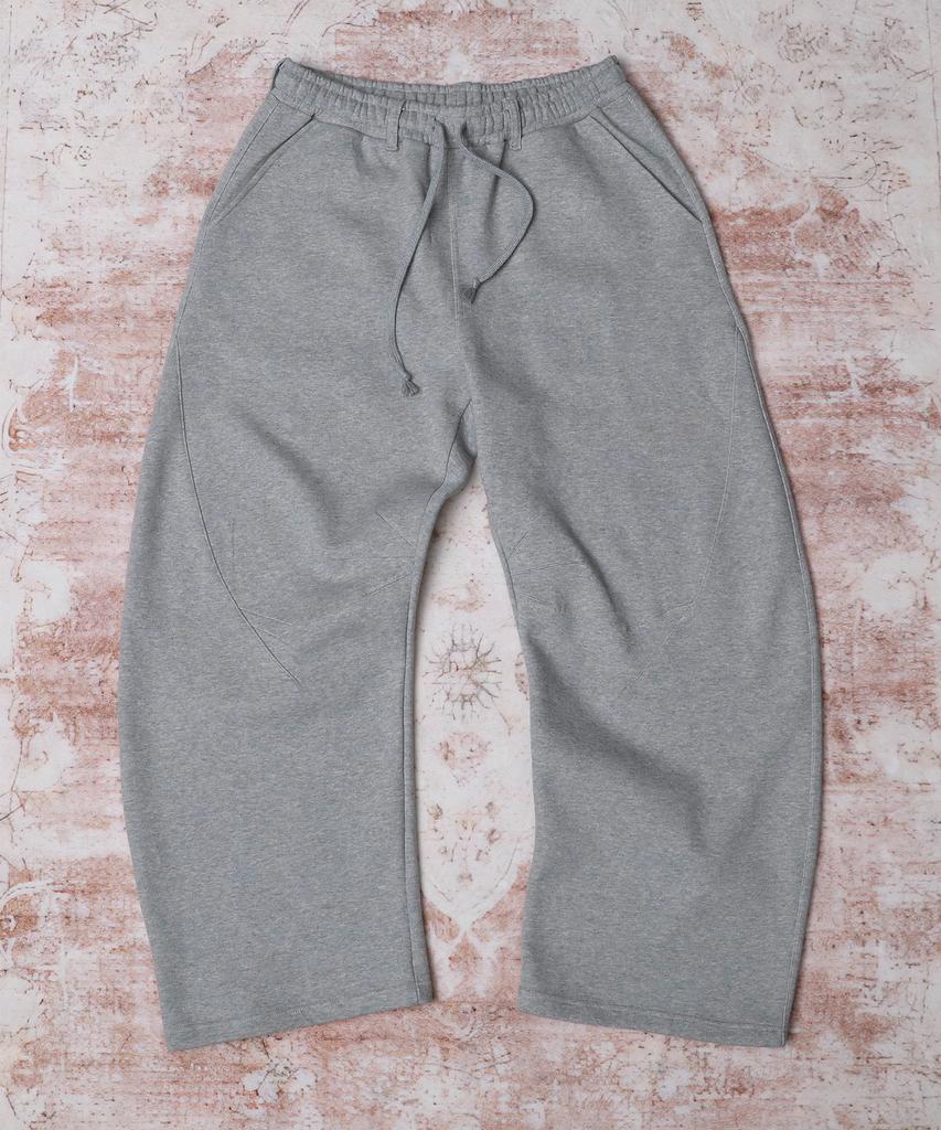 AREUBAN Triple Leaf Curved Sweatpants_Pure Gray