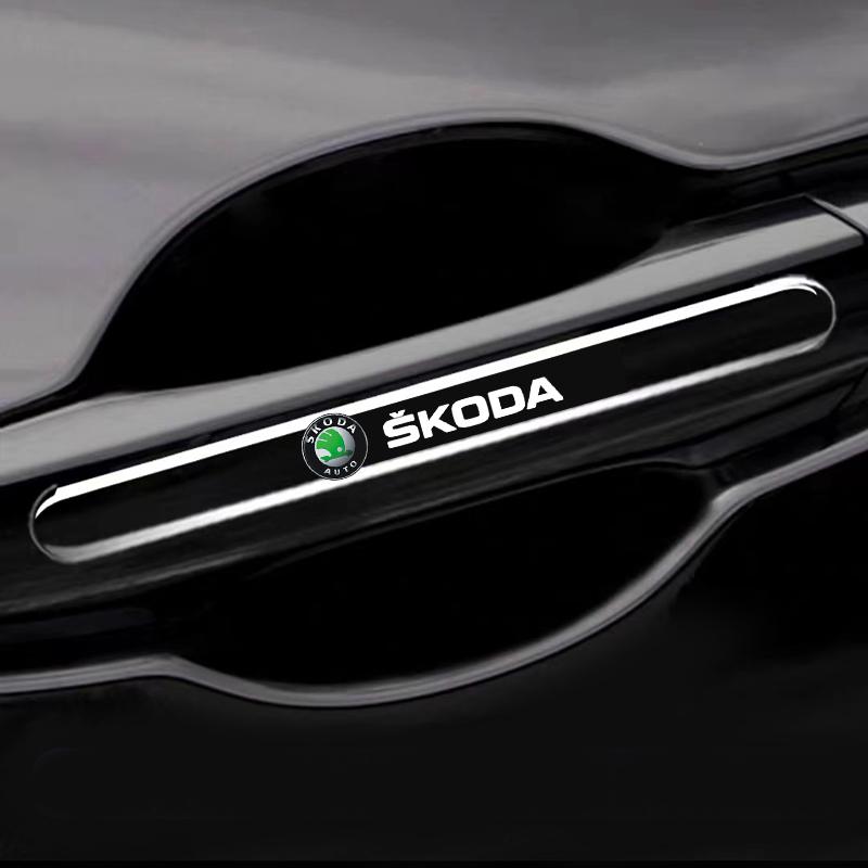 4PCS Transparent Car Door Anti-collision Protector Bumper Strip Sticker for Skoda Octavia Fabia A7 Kamiq Kapoq Kodiaq Rapid SCALA Superb Yeti Derivati