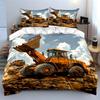 Large Construction Loader At Work Print Soft Comfortable Duvet Cover Bedding Set Included 1*Duvet Cover  2*Pillowcases
