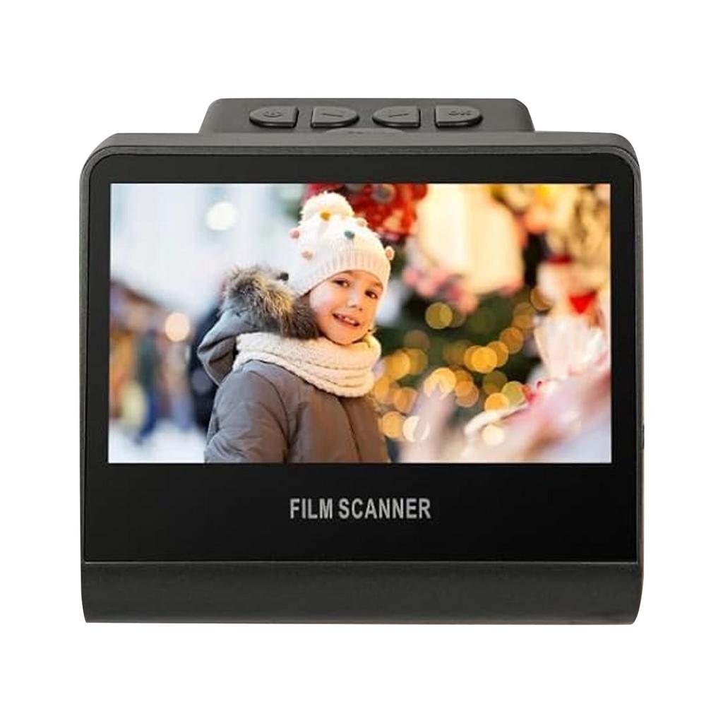 Film Scanner Digital 22MP 5in LCD Screen 16GB Memory Convert Black Negative Monochrome Slides Into JPEG Photos