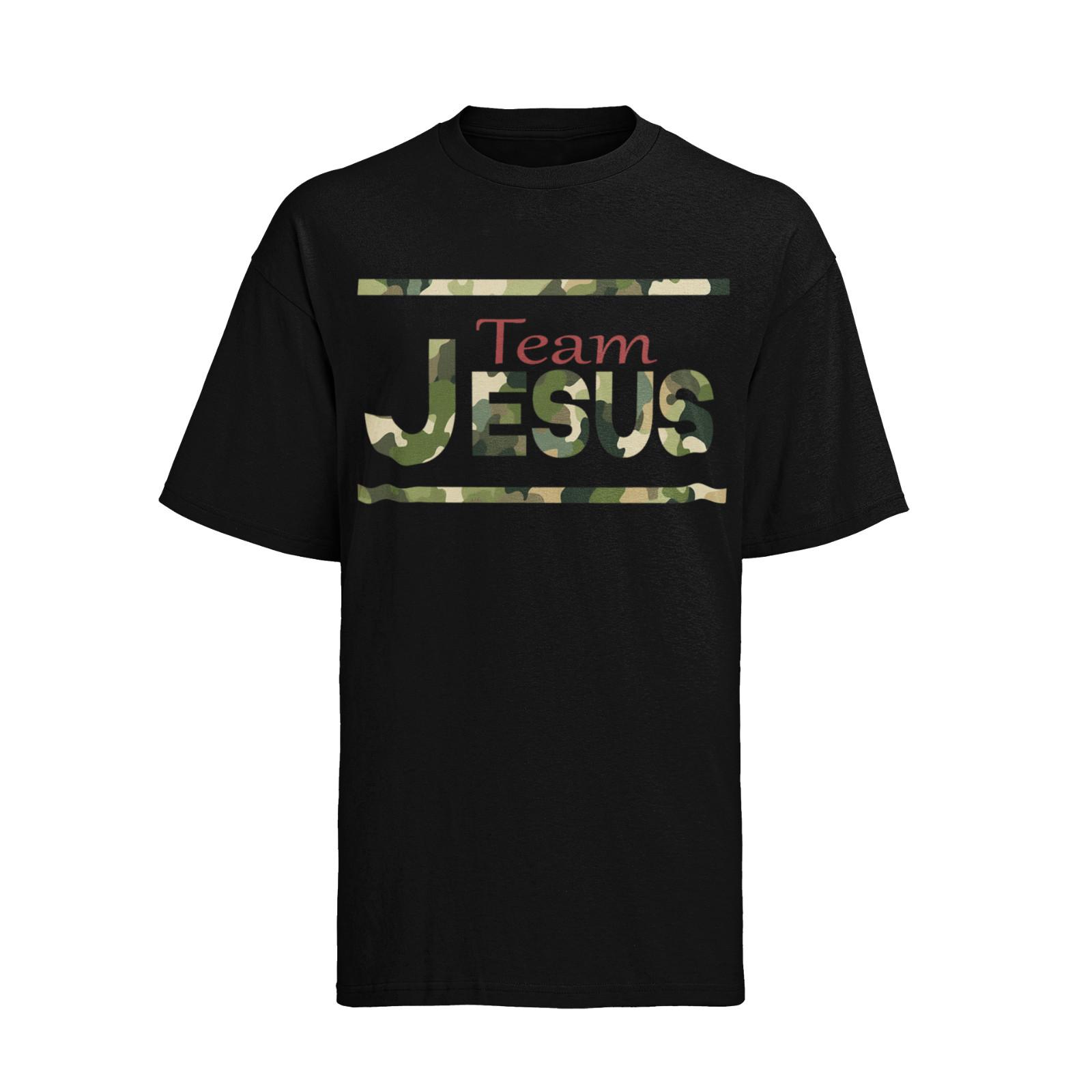 Team Jesus Christian Camouflage Army Mens T-Shirt Mens Womens Tees Top S-XXXL S