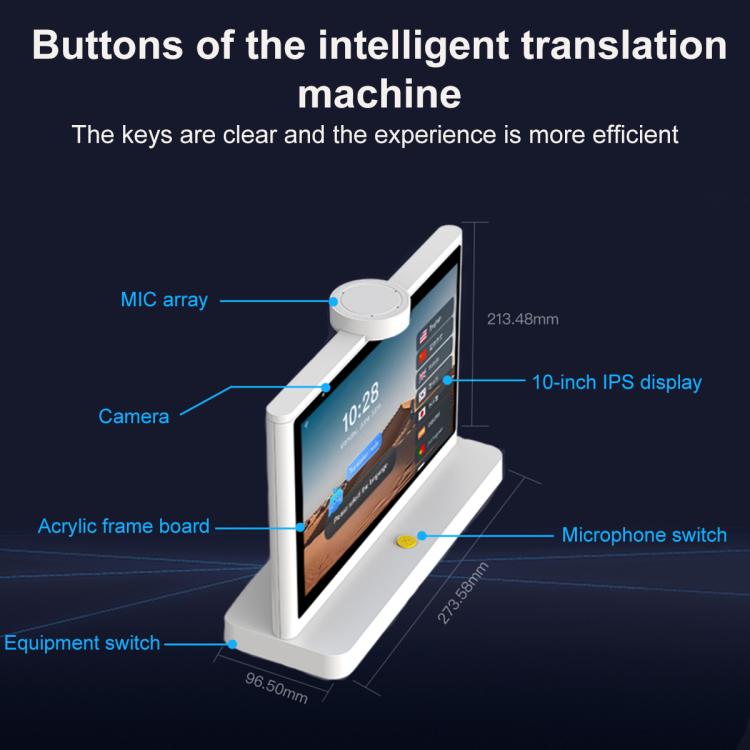Traduttore Intelligente AI a Doppio Schermo T10 da Desktop da 10 pollici