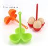 Silicone Egg Cooker 3 Hole Handheld Solid Color Reusable Washable Household Kitchen Boiler Cooking Tool Accessories