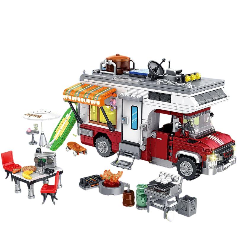 

Non-Toxic Moc Technical Camper-Van Building Blocks Building Led Lighting Model Brick For Teenagers And Adults Christmas/Birthdays Diy Gift
