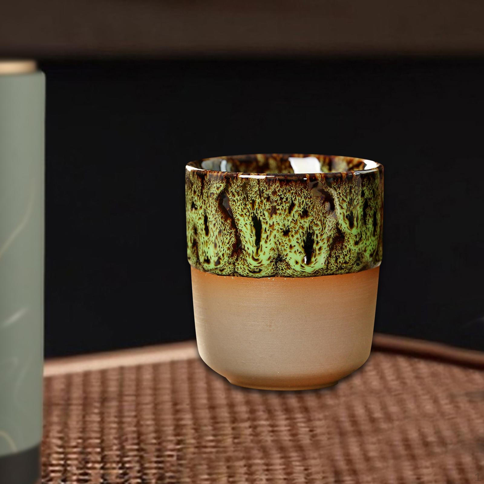 Фарфоровая чашка для чая кунг-фу, кофейная кружка 150 мл и чашка для холодного чая Йерба Мате для капучино с молоком зелёный