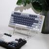 Clear Acrylic Tiers Keyboards Holder Detachable Modern Design Sturdy Platinums Iron Base For Workspaces Organization