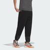 Adidas Fleece Joggers Solid Color Logo Outdoor Fleece Tapered Knit Pants Men Joggers Black IL9009