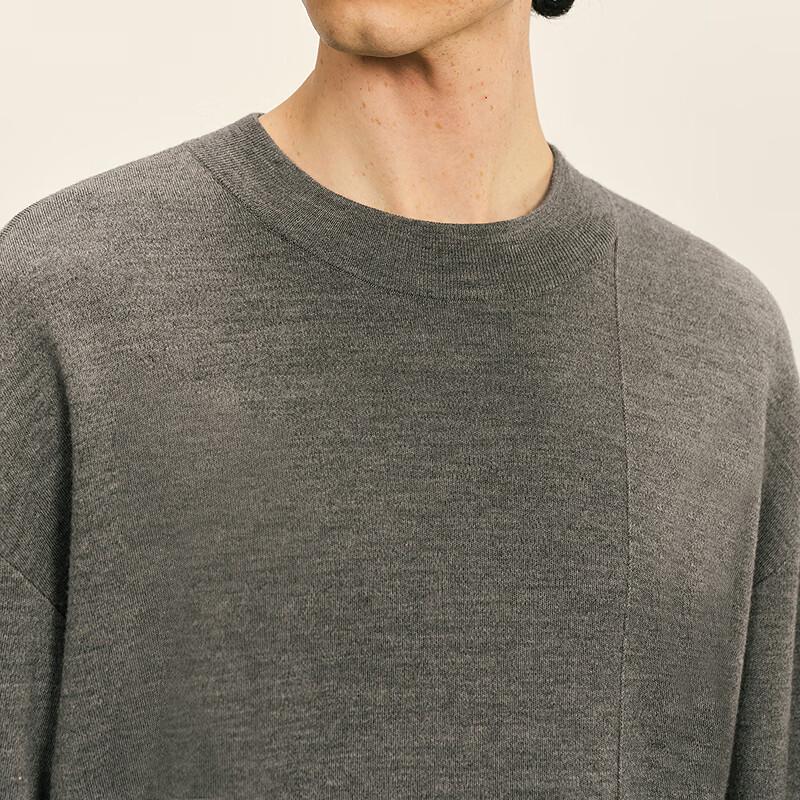 CROQUIS Men's 2025 Autumn Long Sleeve Round Neck Wool Knit Sweater