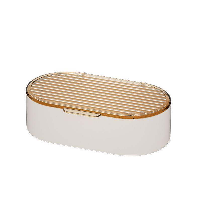 Doppellagige Seifenschale mit Deckel: Elegante Badezimmer-Arbeitsplattenaufbewahrung