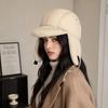 Padded Thermal Pullover Bomber Hat Adjustable Buckle Ear Flap Hat Retro Trapper Hat  Winter