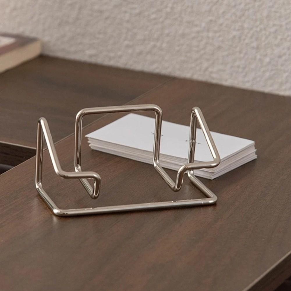 Minimalist Name Card Stand Rustproof Photo Stand Display Rack Card Display Stand  Front Desk