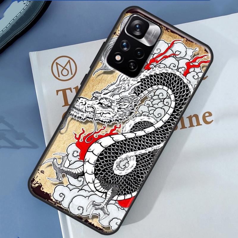 Chinese Dragon Case For Xiaomi Redmi Note 14 13 11 9 10 12 Pro 9S 10S 11S 12S Redmi 10C 12C 13C 14C Cover