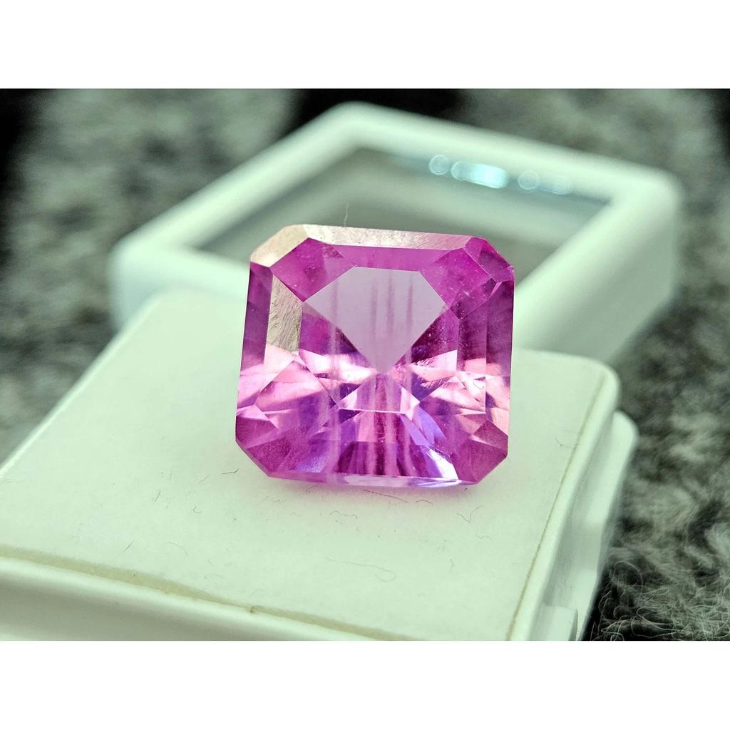 13-14 Ct Natural Pink Sapphire Asscher Cut Beautiful Certified Loose Gemstone