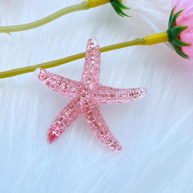 10Pcs New Cute Shining Starfish Flat Back Resin Cabochons Scrapbooking DIY Jewelry Craft Decoration Accessorie Q69