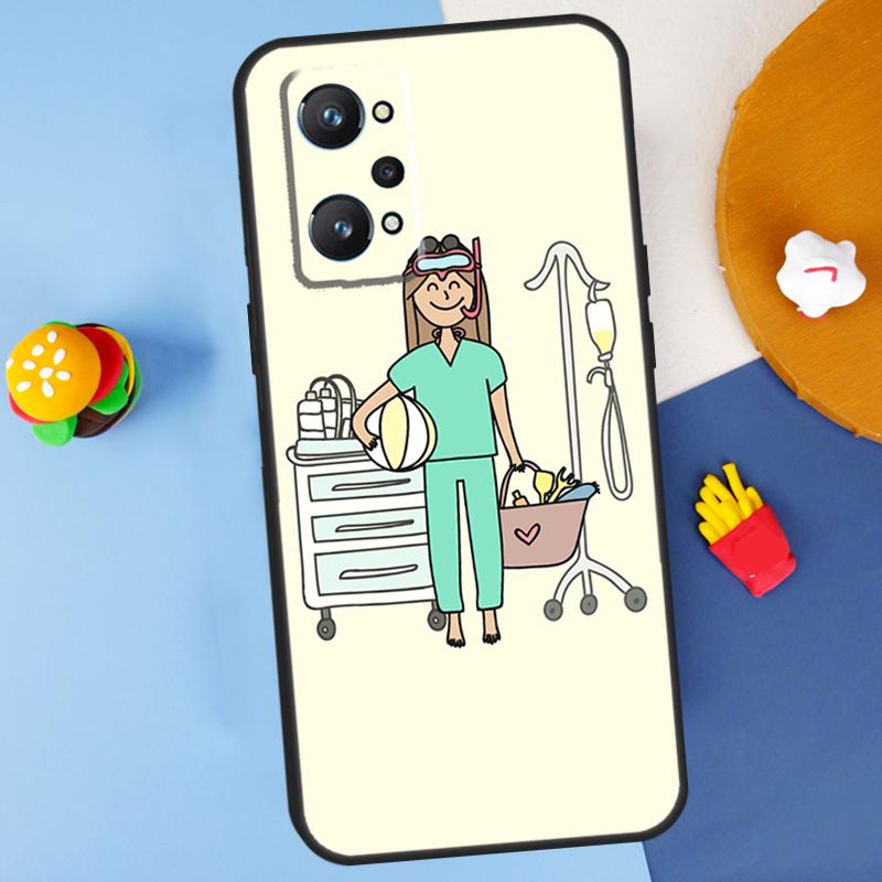 Nurse Doctor Dentist For Realme 14 13 12 10 11 Pro Plus GT 6 6T 5 GT7 Pro C55 C51 C21Y C25S C67 C75 C53 C61 Case