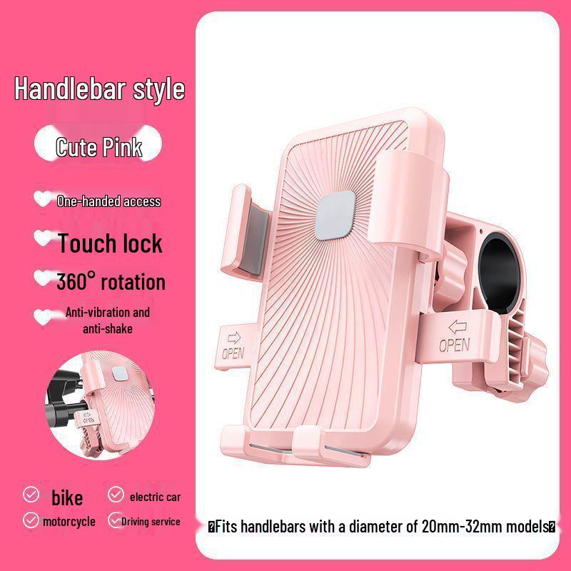 Shockproof Electric Vehicle & Motorcycle Phone Holder with Navigation Bracket Handlebar Mount