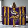 Coperta in Flanella con Stampa Logo Minnesota Vikings Alta Qualità Calda Confortevole Coperta per Tutte le Stagioni Perfetta per Regali Decorazione per la Casa