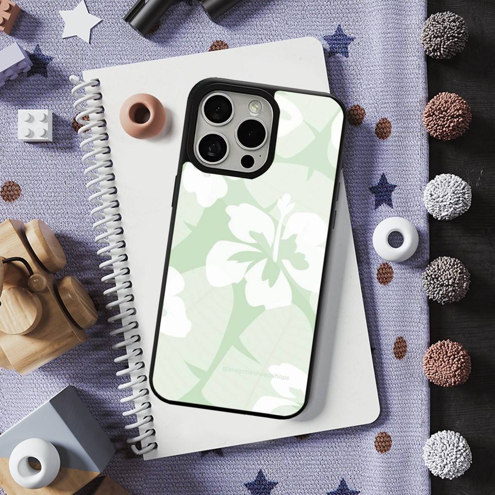 Hibiscus Hawaiian Flower For iPhone 12,Pro,16,15,Mini,13,17,Max,11,14,Plus,For Magsafe,Magnetic Wireless Charging Case