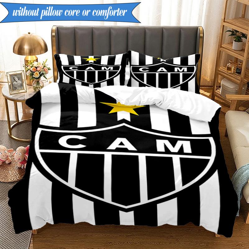 3PCS Love For Atlético Printed Soft Bedding Set,Including 1pc Duvet Cover And 2pcs Pillowcases Perfect for Bedroom, Dormitory, Fan Gift