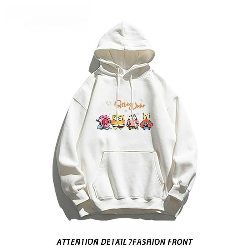 2025 Cartoon SpongeBob SquarePants Printed Men's and Women's Same Style Autumn/Winter Student High Quality Coat Top