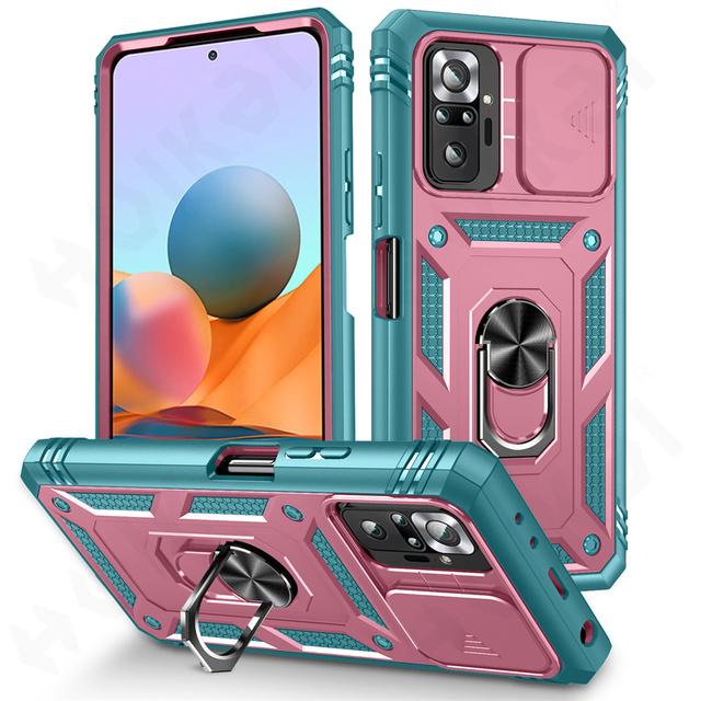 

Чехол для Xiaomi Redmi Note 10 Pro 10 4G X3 Pro 9C Heavy Duty с камерой, вращающейся на 360 градусов противоударной подставкой Samsung S23