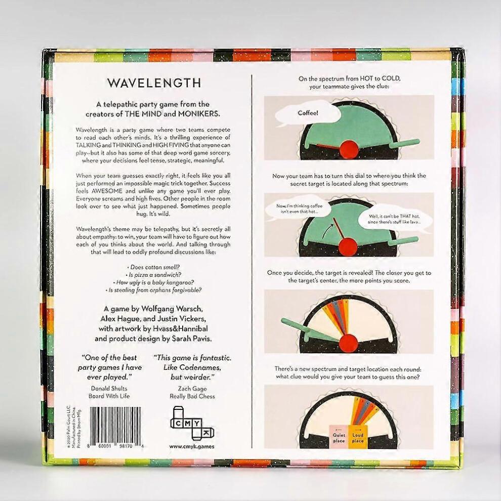 Wavelength Board Game - Wave Synchronization Challenge, Fast-Paced Family Party Game for 2-12 Players