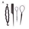 4Pcs Headgear Disc Hair Set Style Hair Extension Pin Hairs Stick Pointed Tail Comb Disc Hairs Set Styling Tools Braiders Styling