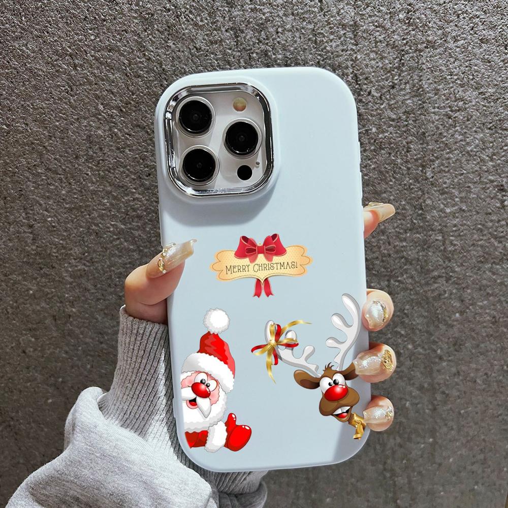 N100 Веселые рождественские мягкие чехлы для телефонов iPhone 15 16 Pro Max Xiaomi 11 — фото 18