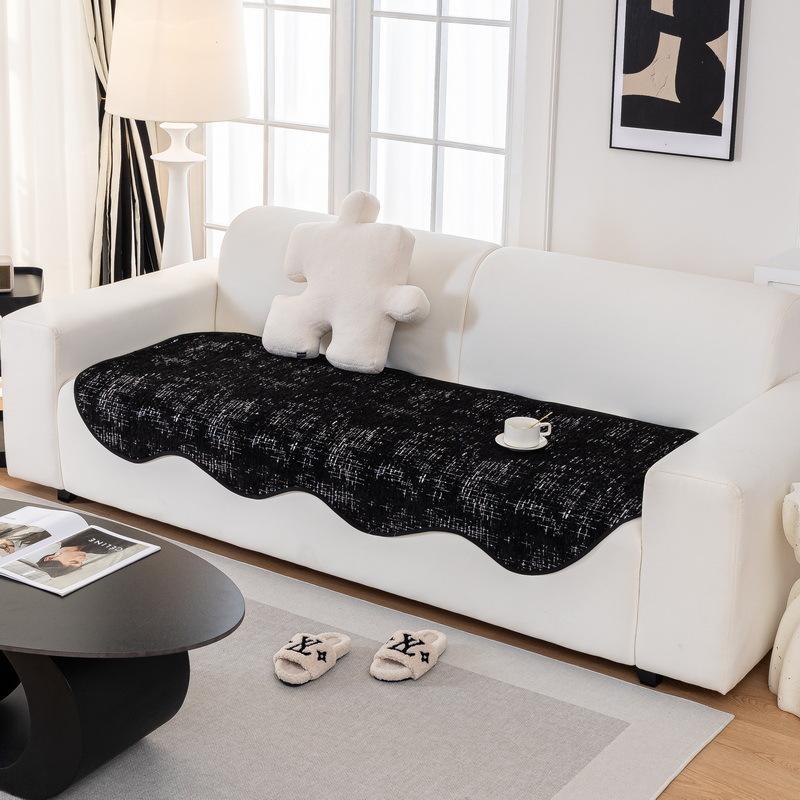 Special-Shaped Sofa Cushion, Universal Cushion For All Seasons, Irregular Straight Row Leather, Retro Light Luxury, High-End Sofa Cloth Cover