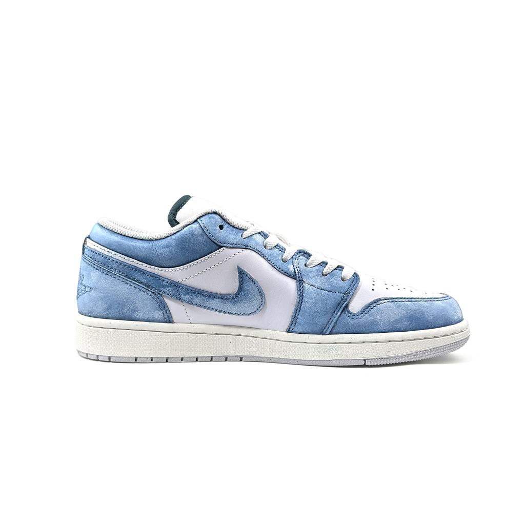 Jordan Air Jordan 1 Exquisite Galaxy Abrasion Resistant Coverage Low top Vintage Basketball Shoes Unisex Sky Blue FQ7687-300(Team2407-SBOX)
