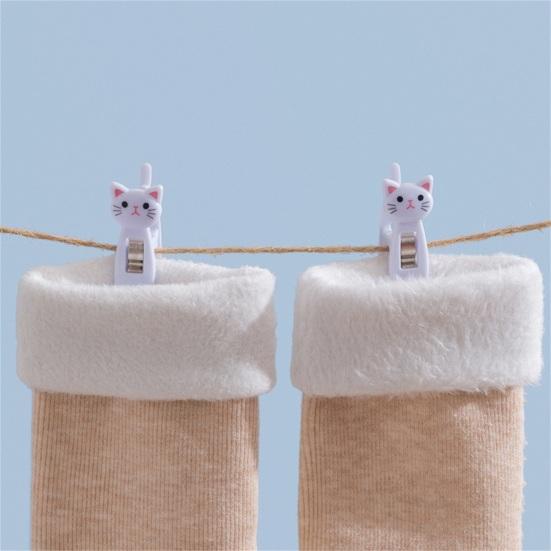 6Pcs Sealing Clip Fresh-keeping All-purpose PS High Durability Cartoon Cat Food Clip for Daily Use