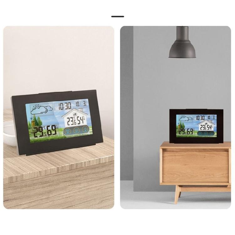 Wireless LCD Screen Multiple Channel Weather Forecast Station With Digital Display Control And 60M Transmission Ranging