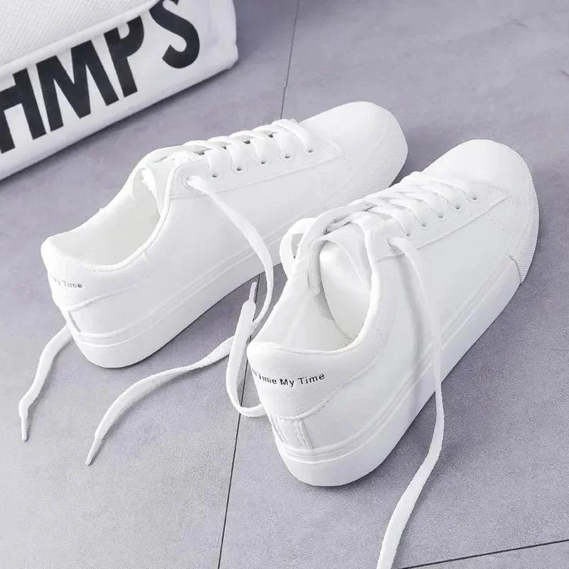 Women's Vulcanize Shoes White Shoes Women Running Spring Autumn Fashion Breathable Lace-Up Casual Sneakers  De Mujer