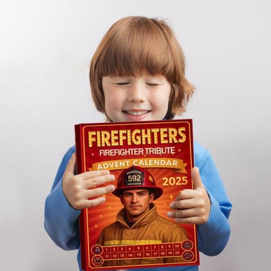 Firefighter Tribute Advent Calendar Christmas Countdown Calendar with 24 Mini Firefighter Figurines Firefighter-Themed Xmas Advent Calendar