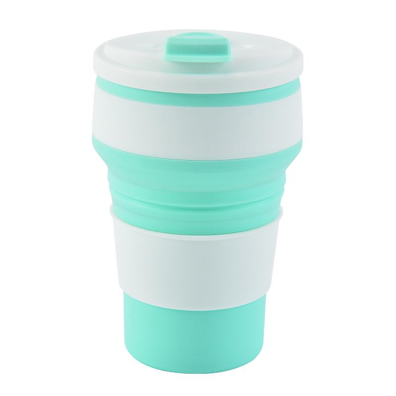 

Компактный силиконовый складной дорожный стакан для воды - Портативный, телескопический и идеально подходит для спорта, путешествий и домашнего использования 350ml зелёный