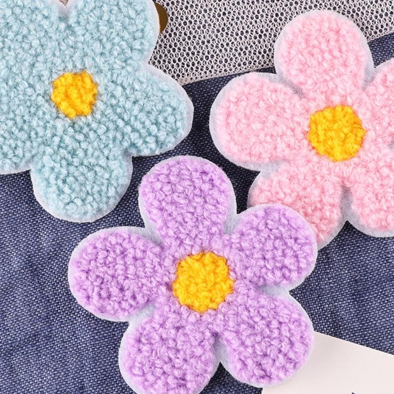 6 Stück Blumen Stickaufnäher Aufbügler Kleine Reparaturflicken Nähflicken Applikationsflicken für Kleidung Tasche