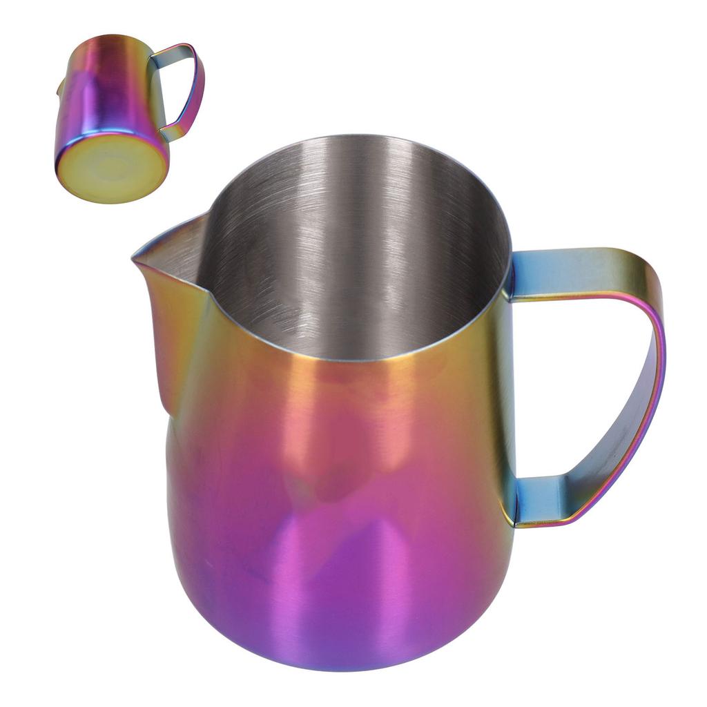Milchaufschäumkrug, 600 ml / 20 oz, Edelstahl-Milchkännchen, Aufschäumkrug für Cappuccino Latte Art