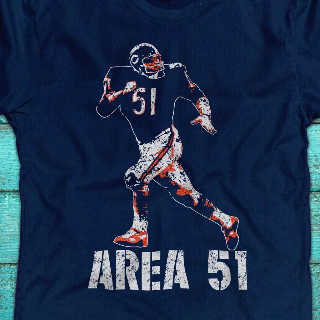 AREA 51 Dick Butkus artwork T-Shirt Mens Womens Tees Top NAVY short sleeve All sizes JJ4544 S