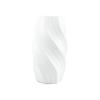 Vase with Spiraled Lines White Resin Carved Flower Holder for Interior Designers, Refined Decor